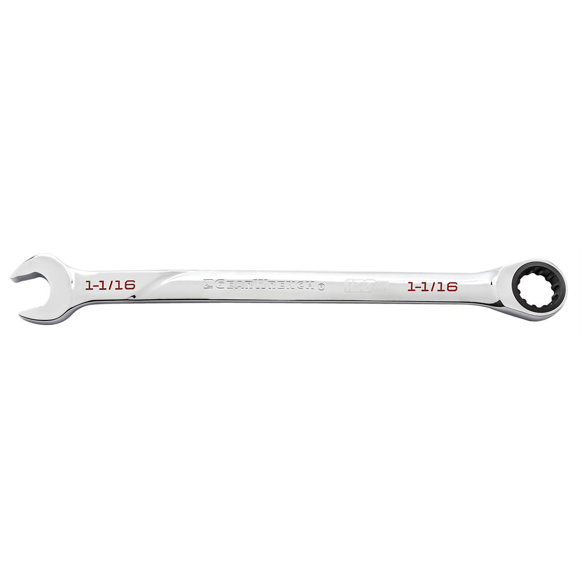 GearWrench 120XP Universal Spline XL Ratcheting Combination Wrench — 1 1/16in., Alloy Steel, Model# KDT86446
